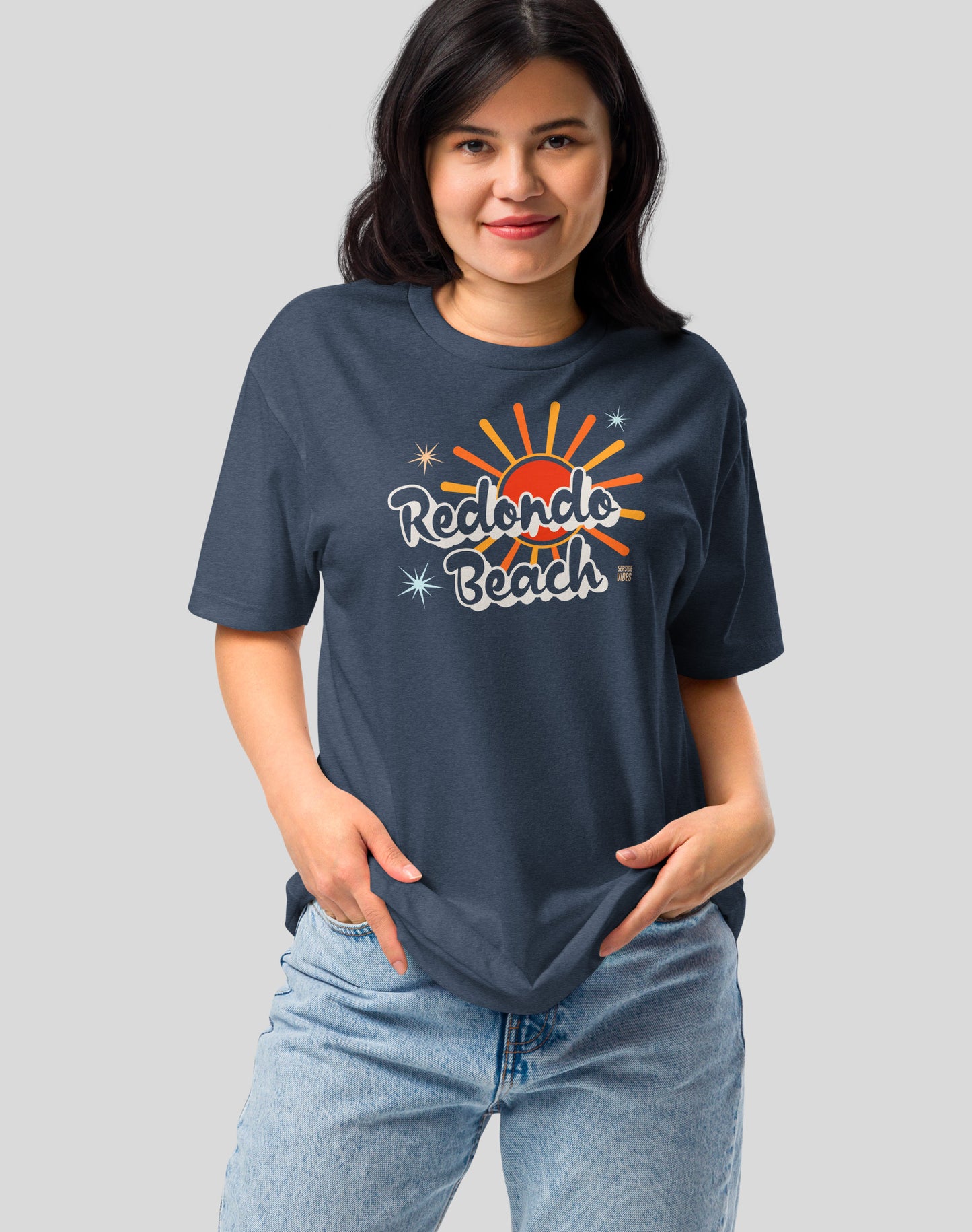 Redondo Beach Rays Tee - Cotton Blend | Midnight Navy