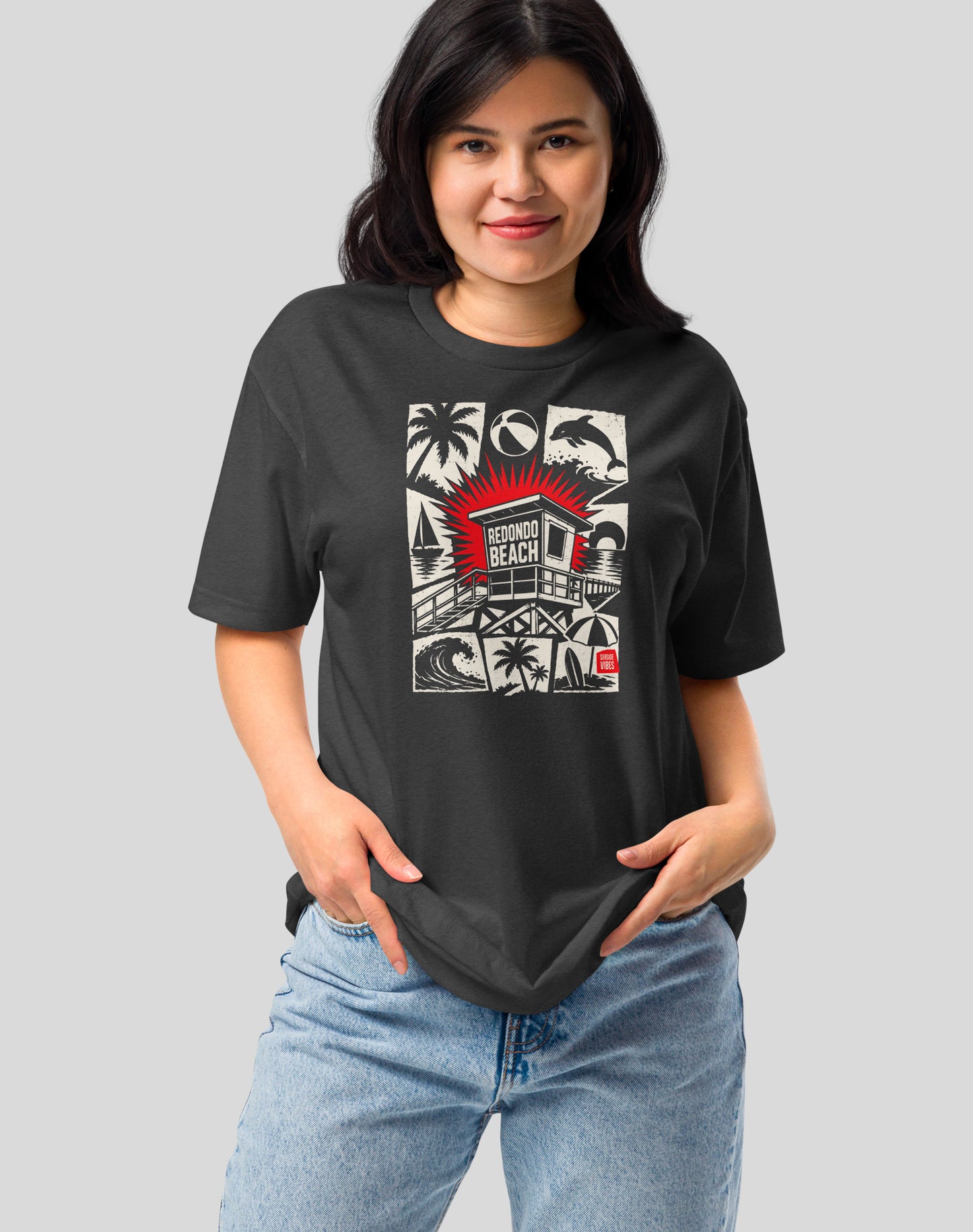 Redondo Beach Punk Rocks Tee - Cotton Blend | Charcoal