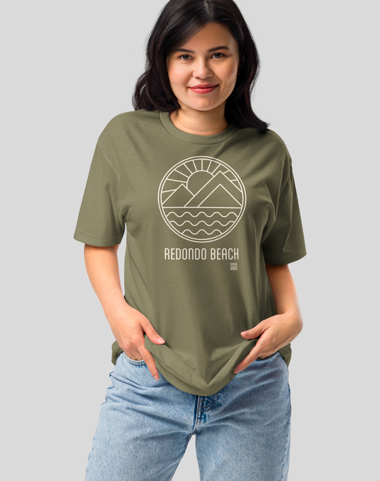Redondo Beach Daybreak Tee - Cotton Blend | Military Green