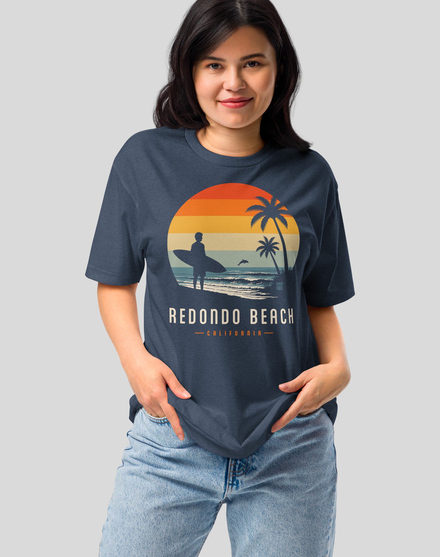 Redondo Beach Away From Keyboard Tee - Cotton Blend | Midnight Navy