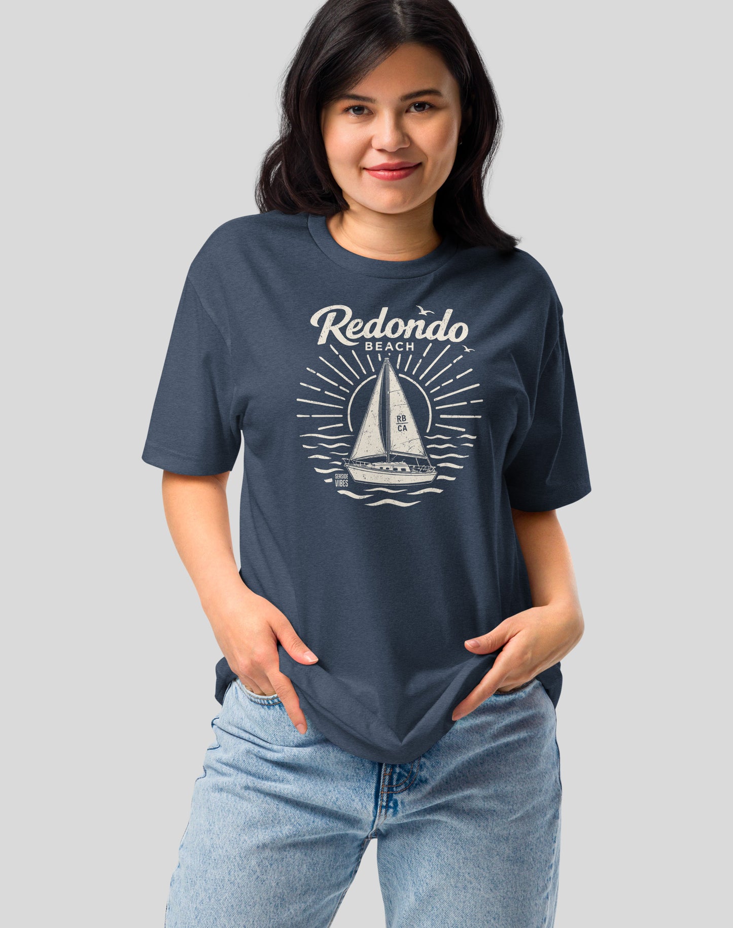 King Harbor Sailboat Tee - Cotton Blend | Midnight Navy