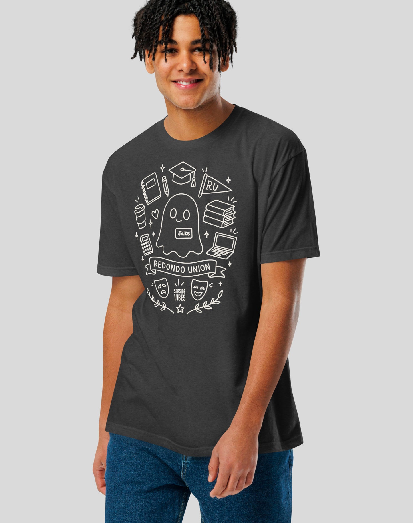 Jake the Ghost from Redondo Beach Tee - Cotton Blend | Charcoal