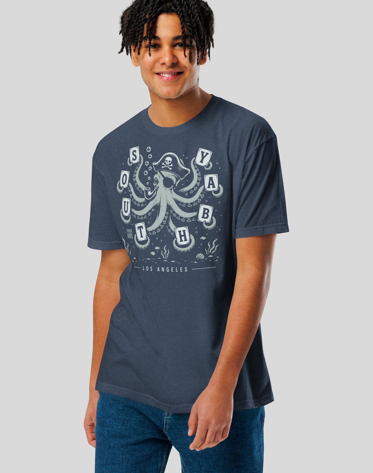 South Bay Wheel of Misfortune Tee - Cotton Blend | Midnight Navy