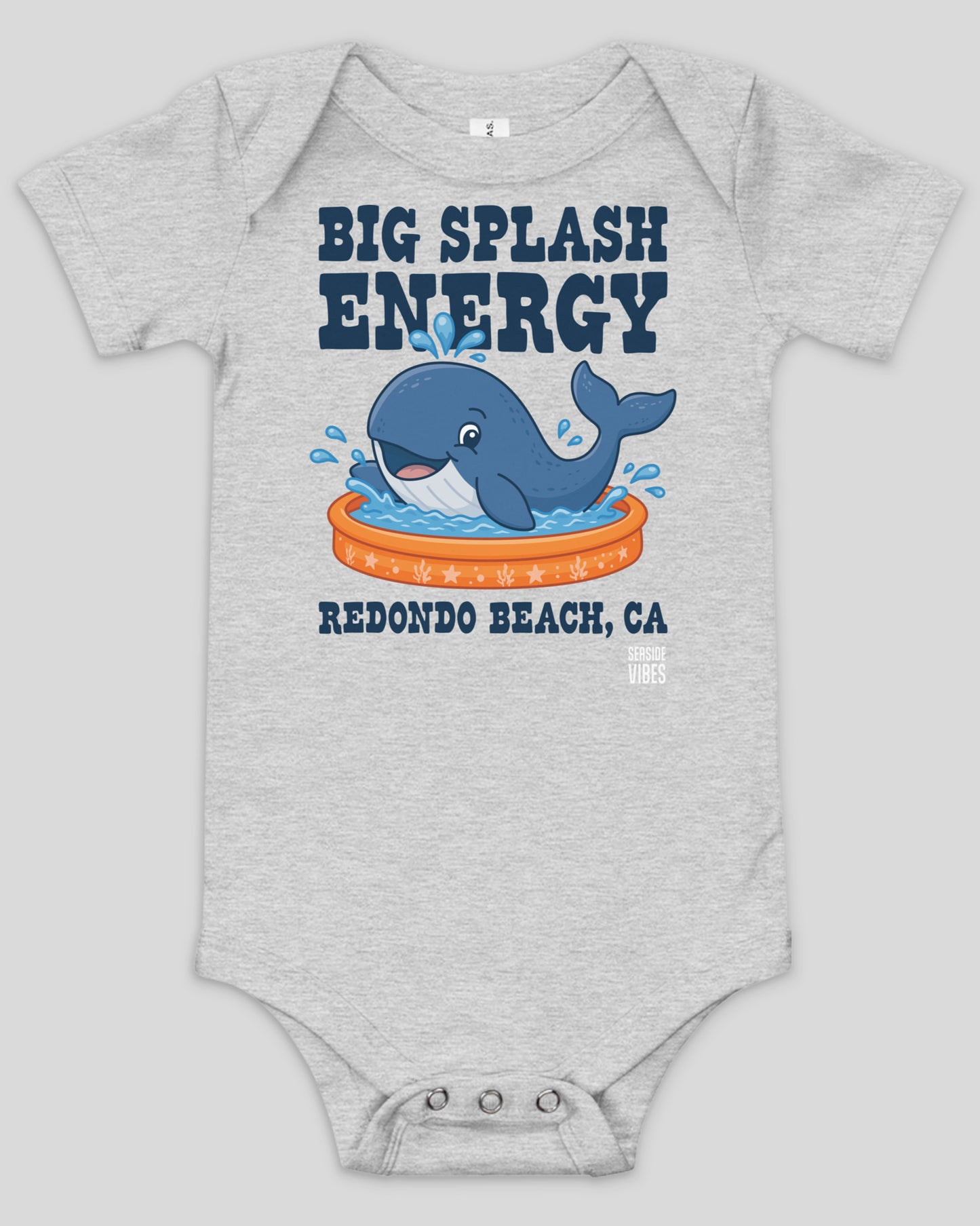 Big Splash Energy Redondo Beach Onesie | Athletic Heather