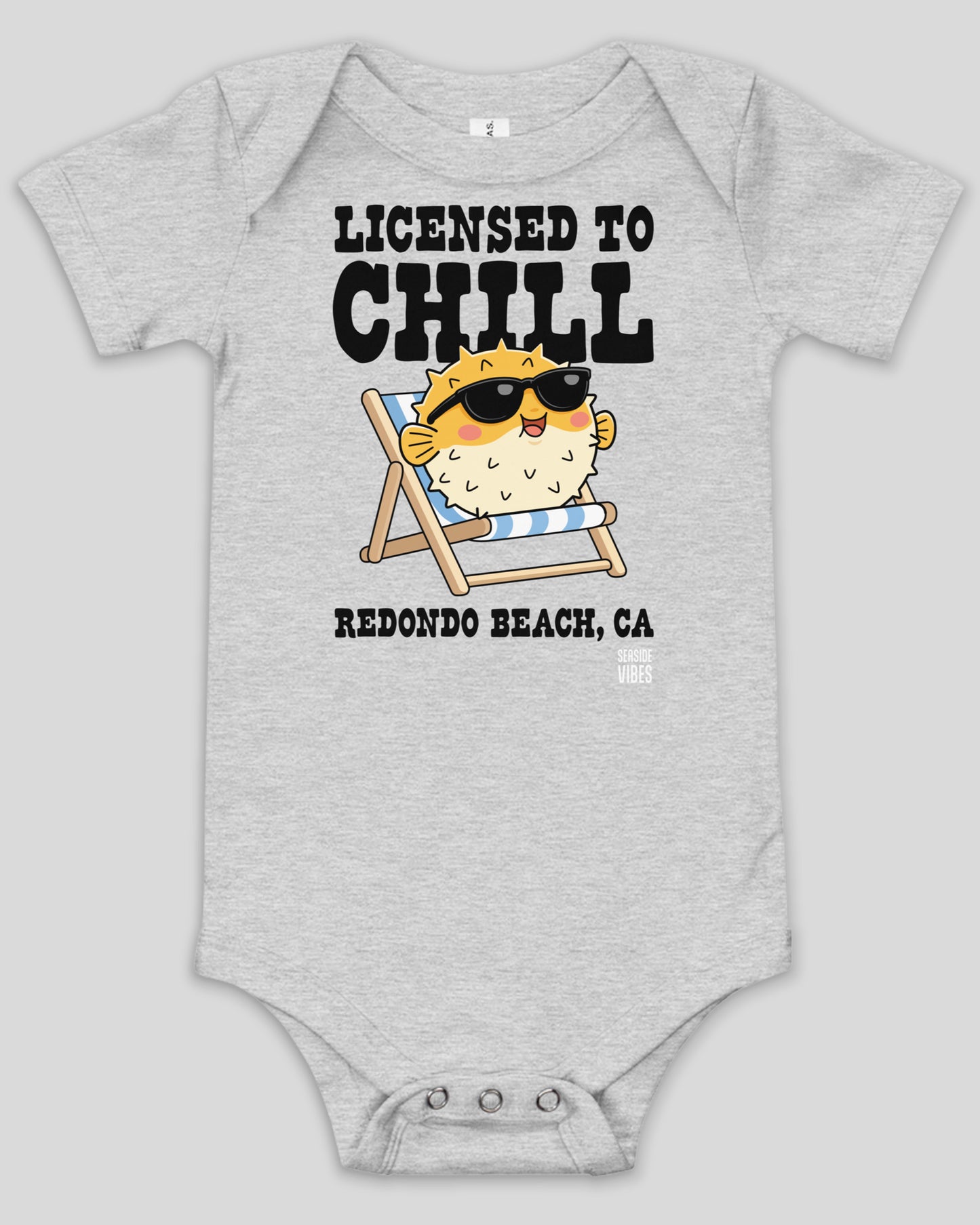 Licensed to Chill Redondo Beach Onesie | Athletic Heather