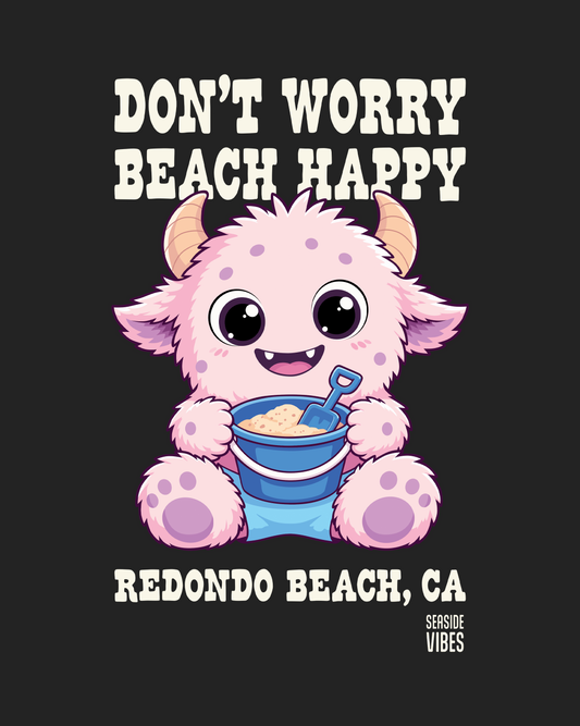 Don't Worry, Beach Happy Redondo Beach Onesie | Dark Grey Heather