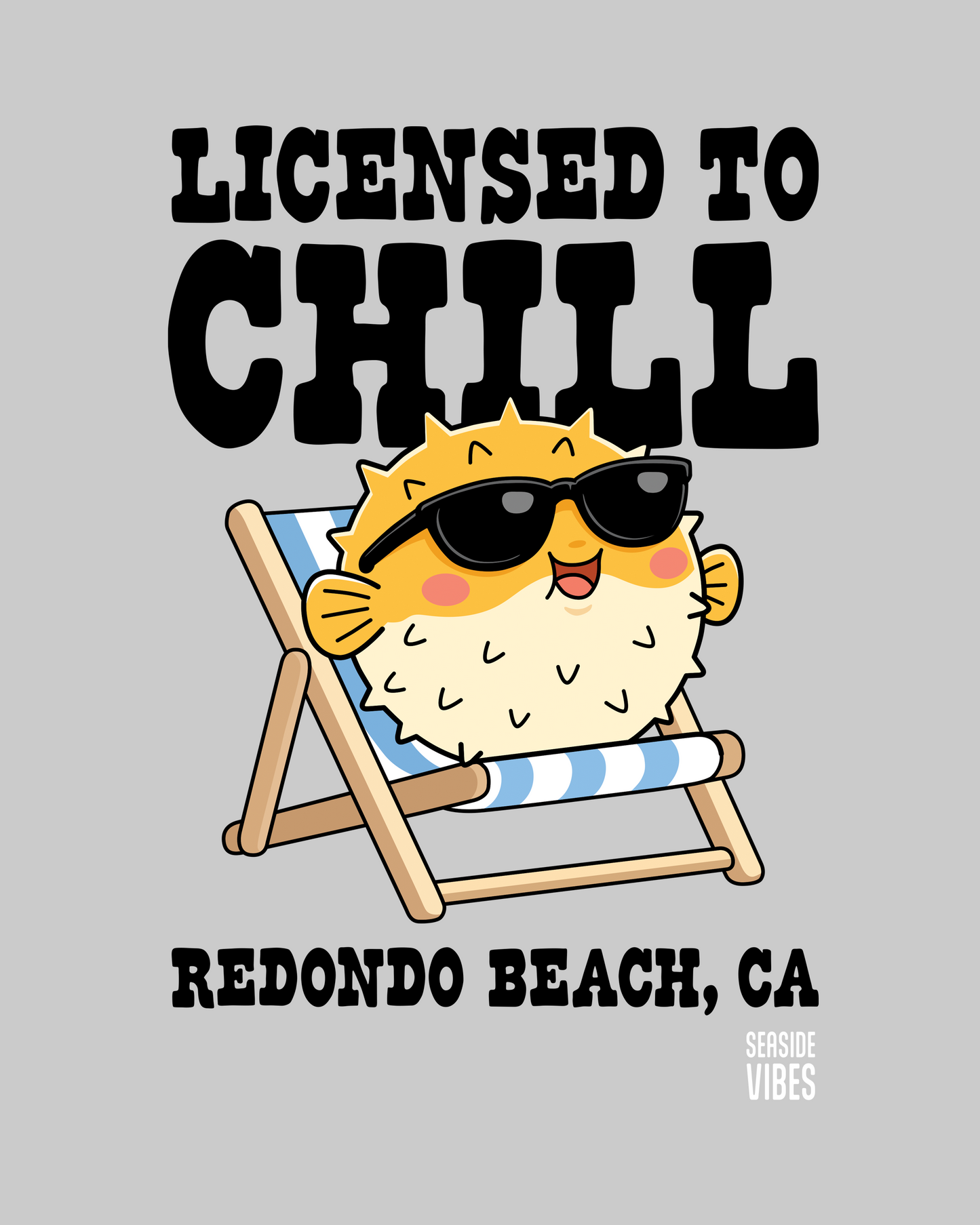 Licensed to Chill Redondo Beach Onesie | Athletic Heather