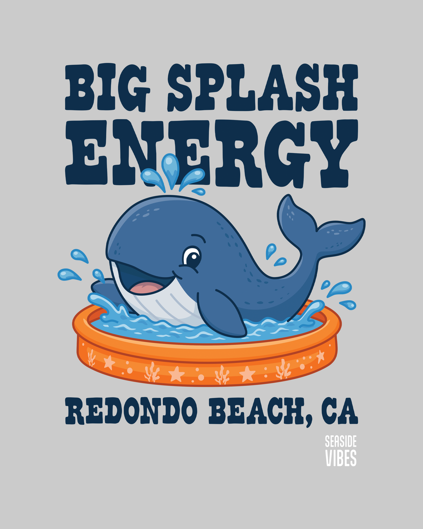 Big Splash Energy Redondo Beach Onesie | Athletic Heather