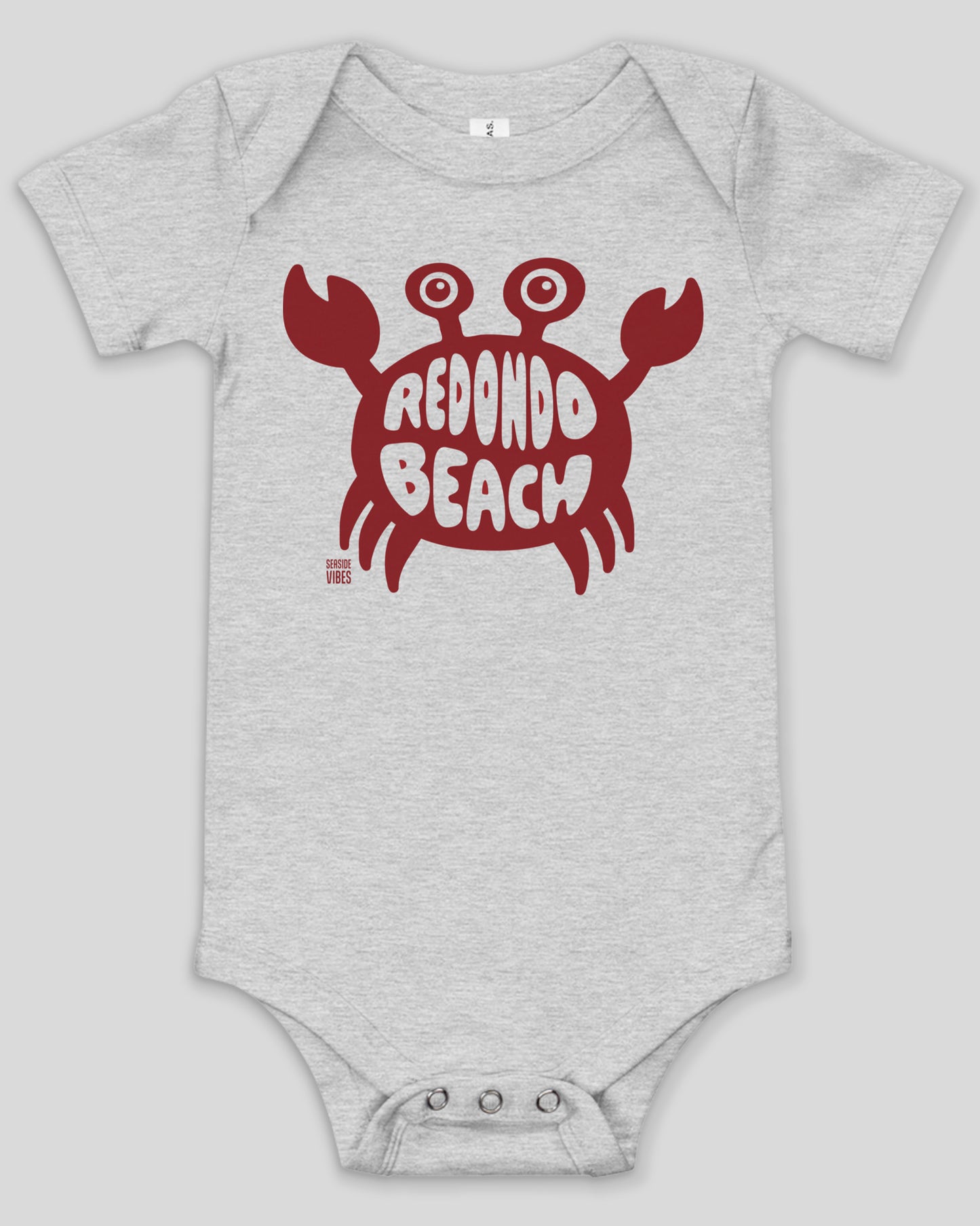 Redondo Beach Crab Onesie | Athletic Heather