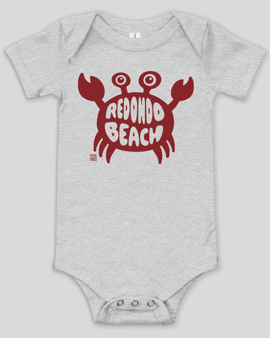 Redondo Beach Crab Onesie | Athletic Heather