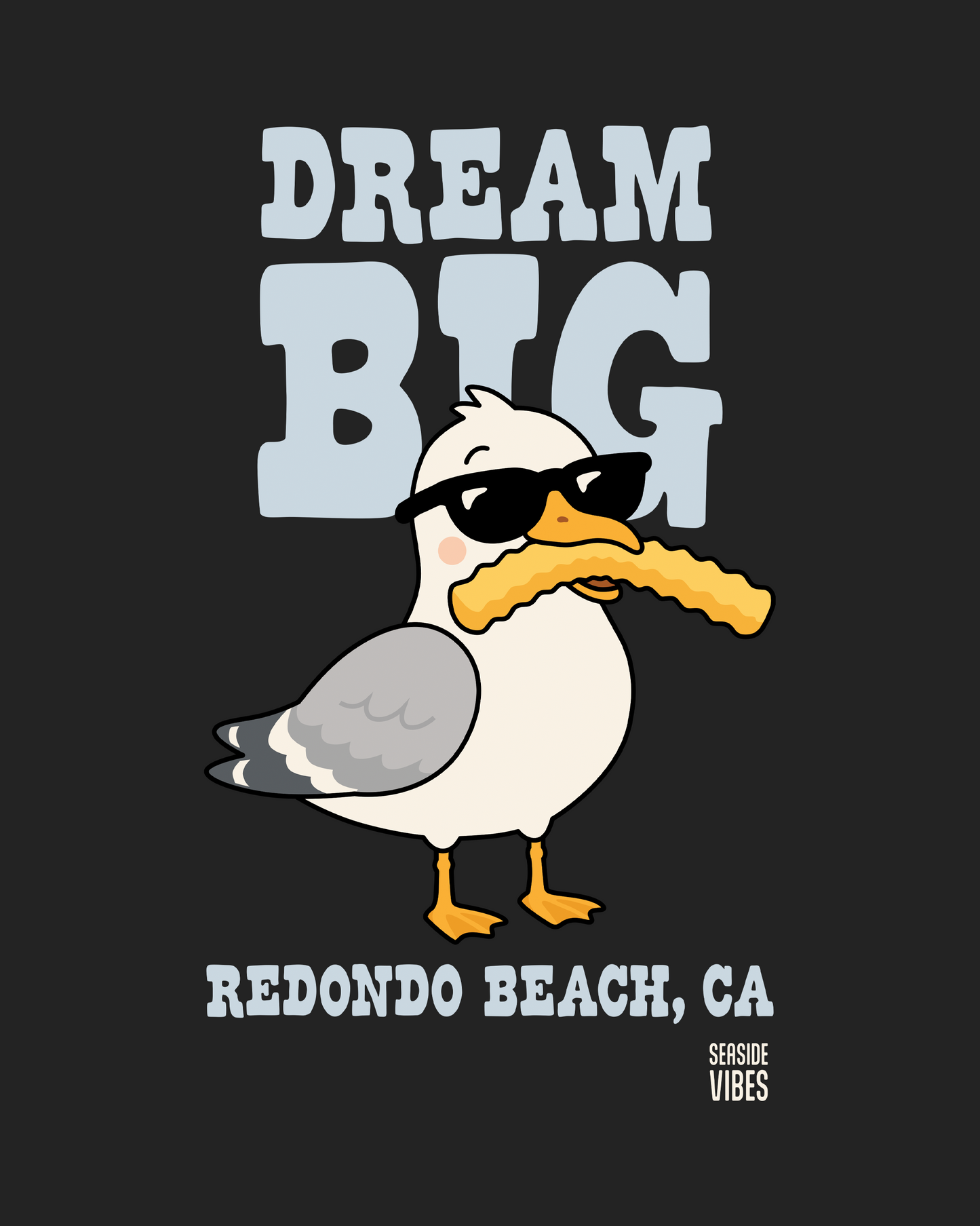 Dream Big Redondo Beach Onesie | Dark Grey Heather