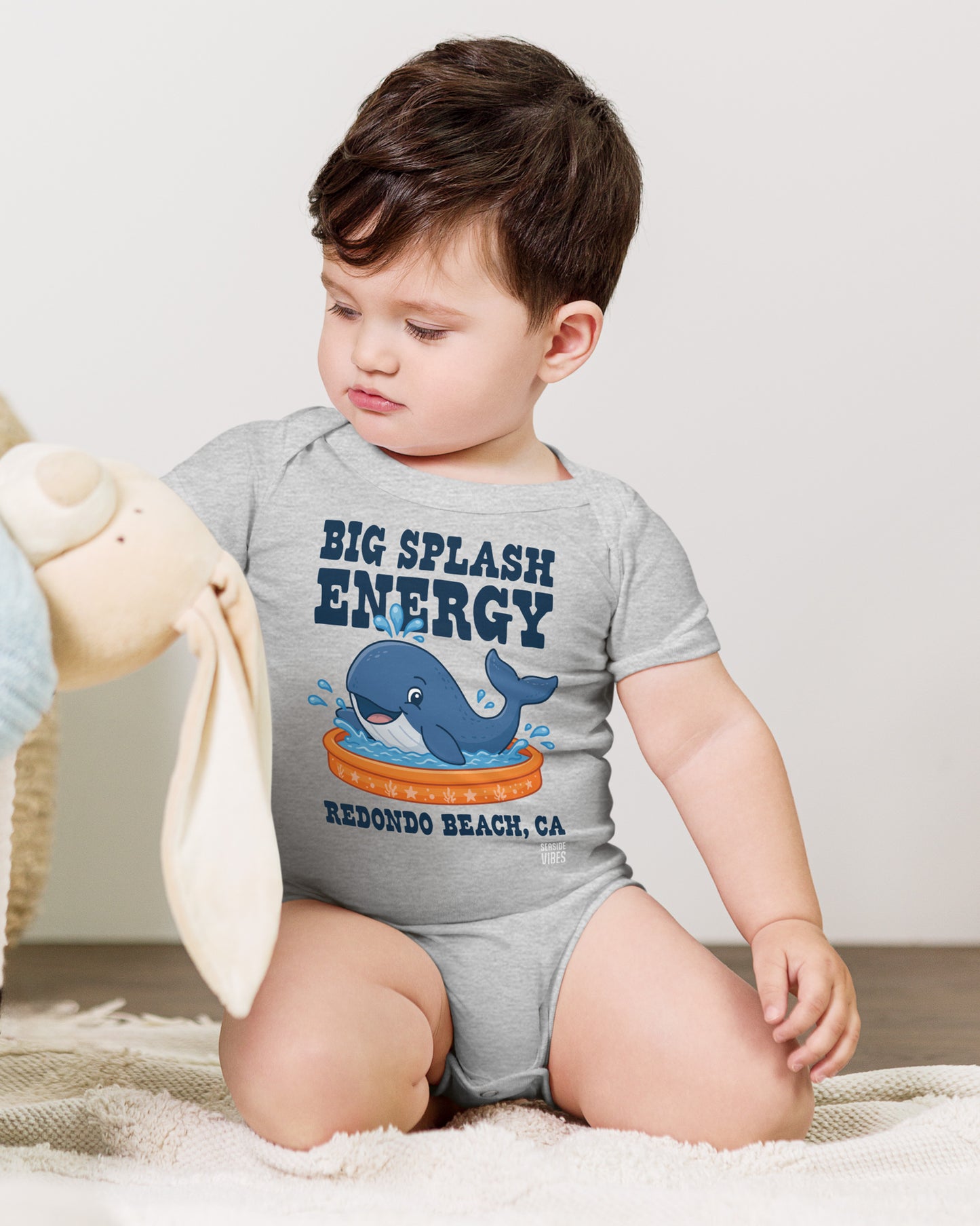 Big Splash Energy Redondo Beach Onesie | Athletic Heather