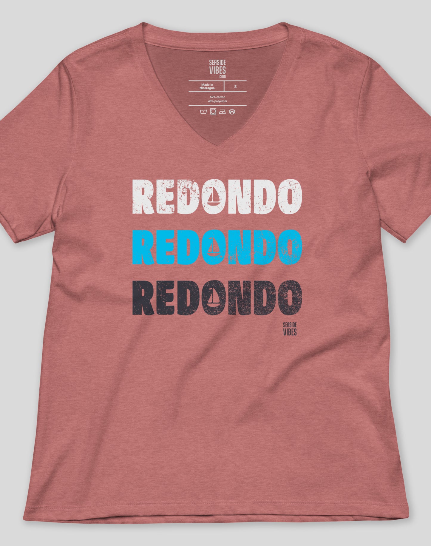 V-Neck: Redondo Remix Tee | Heather Mauve