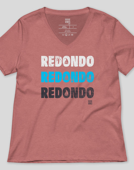 V-Neck: Redondo Remix Tee | Heather Mauve