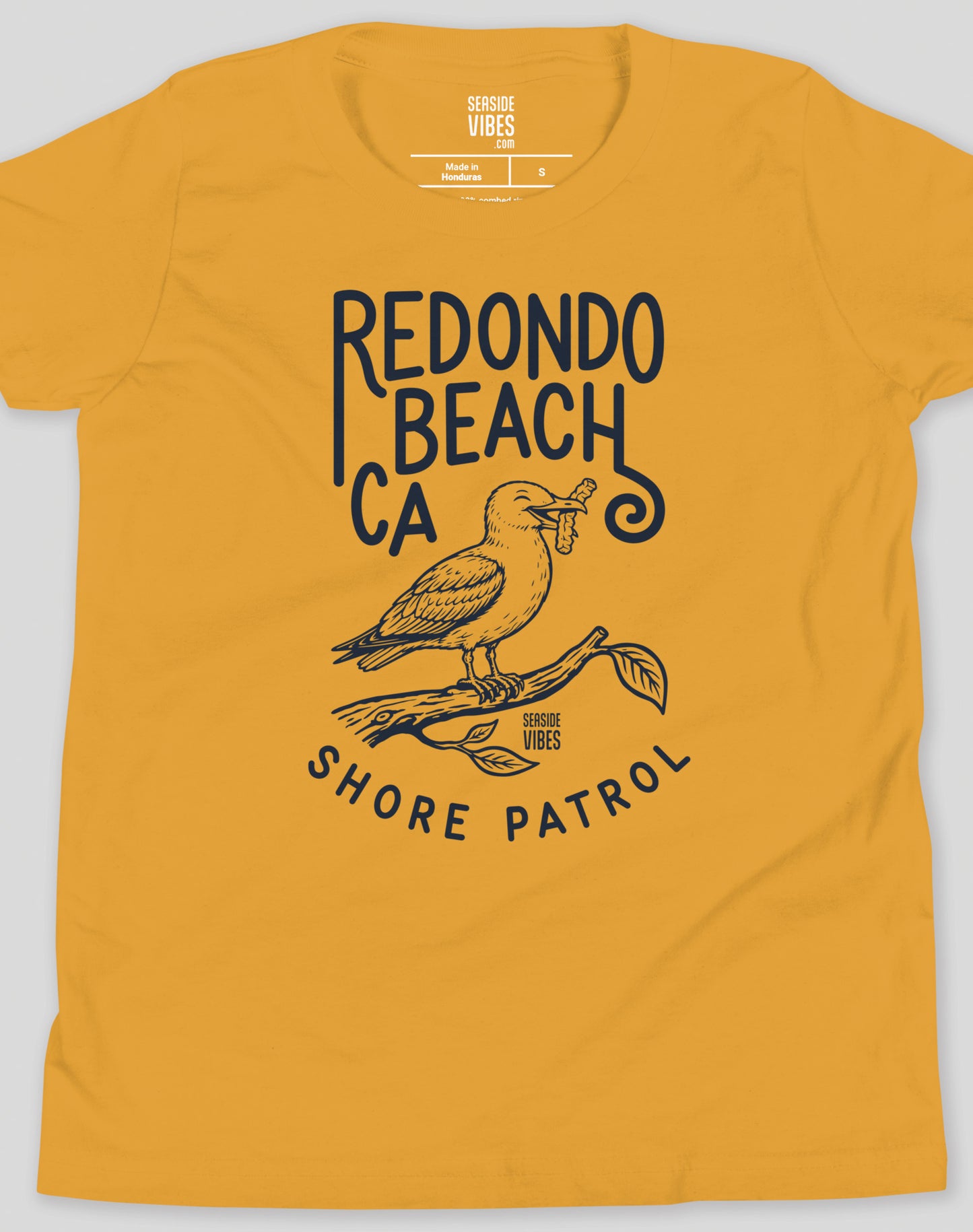 Youth: Redondo Beach Shore Patrol Seagull Tee | Mustard