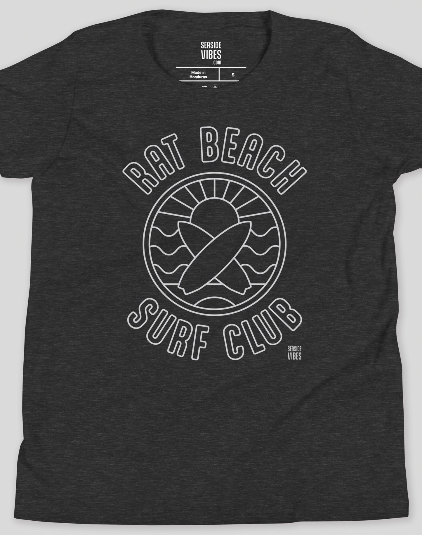 Youth: Rat Beach Surf Club Sunset Tee | Dark Grey Heather