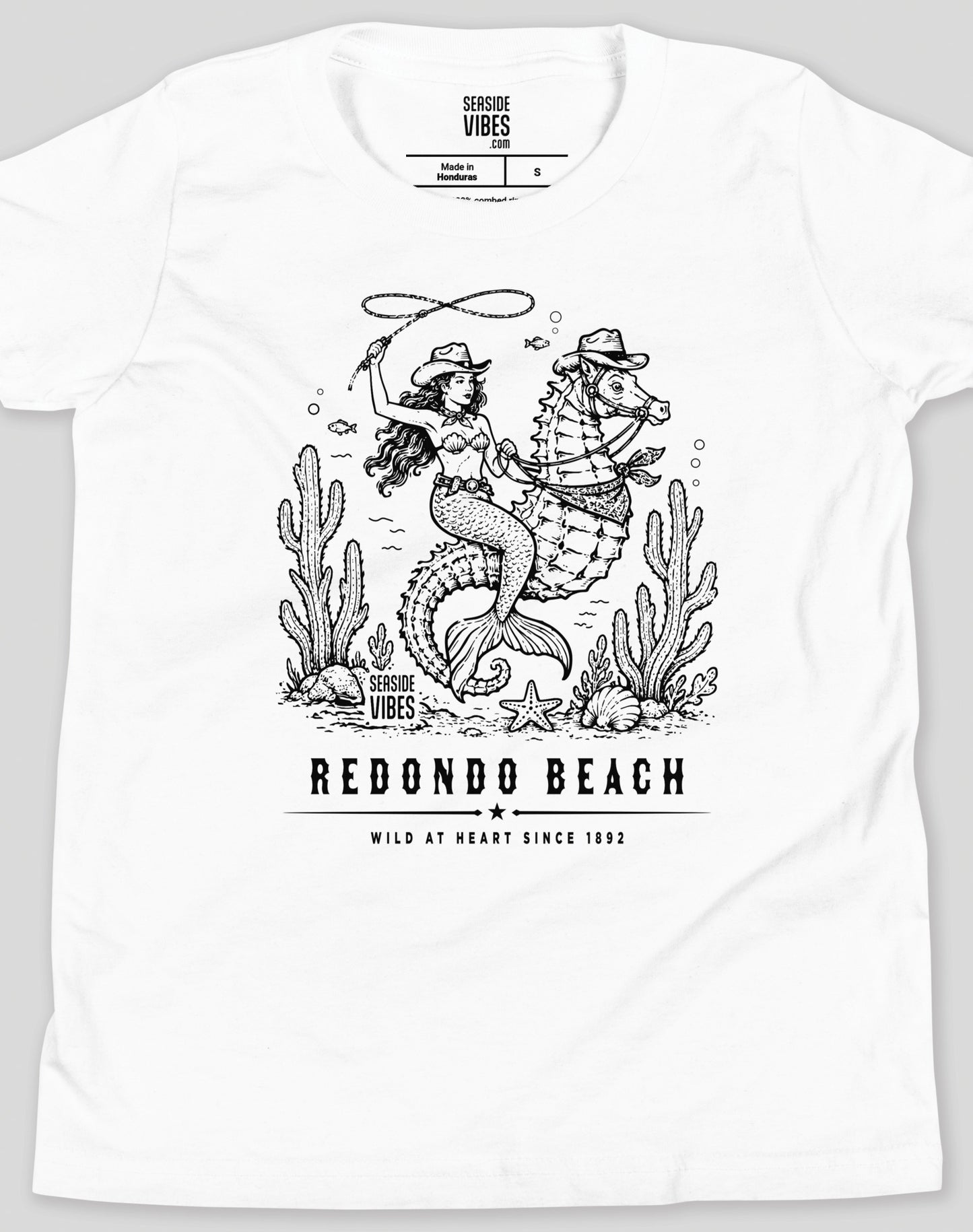 Youth: Redondo Beach Wild at Heart Since 1892 Tee | White
