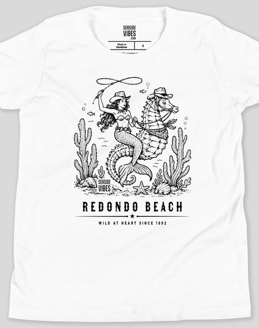 Youth: Redondo Beach Wild at Heart Since 1892 Tee | White
