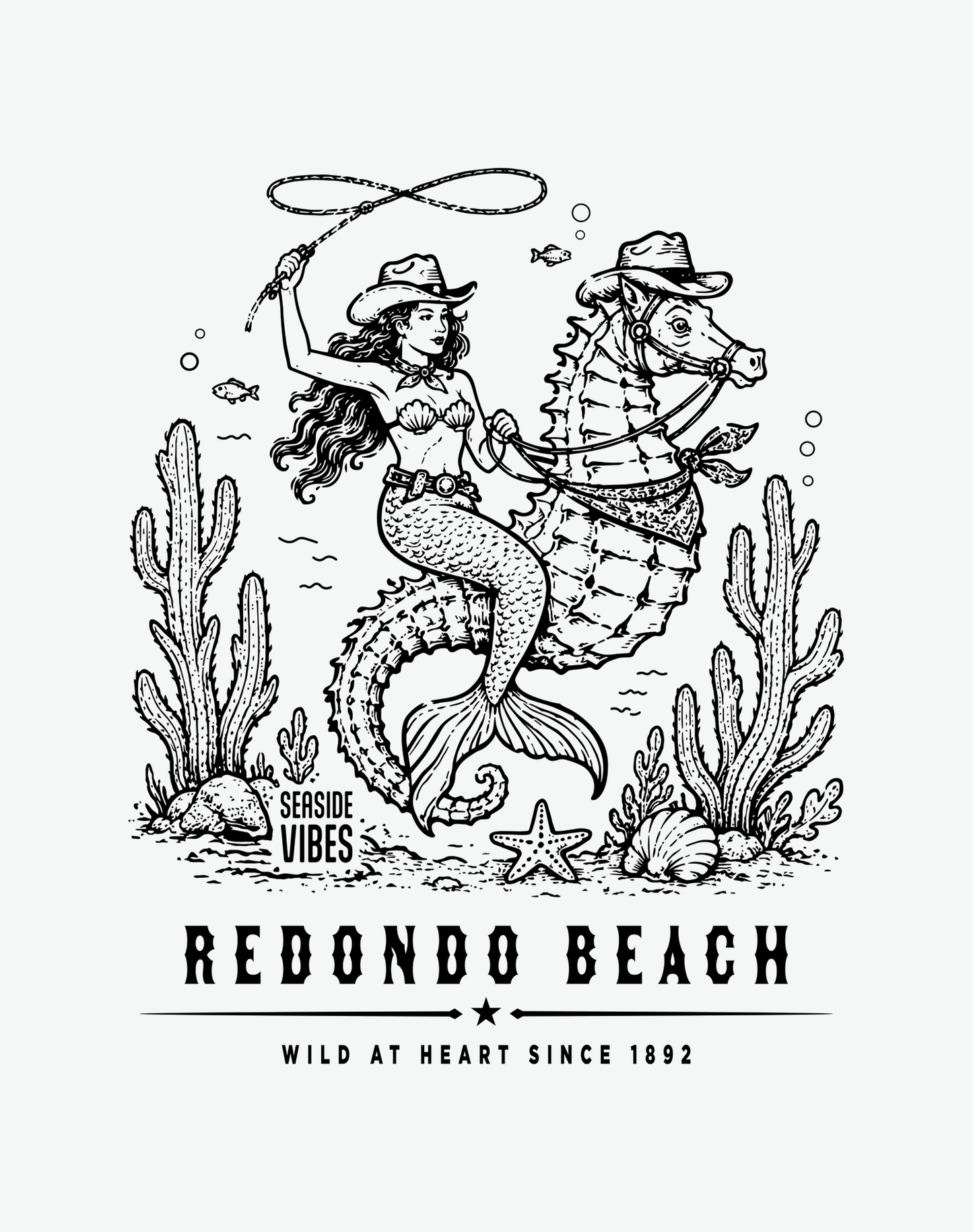 Youth: Redondo Beach Wild at Heart Since 1892 Tee | White
