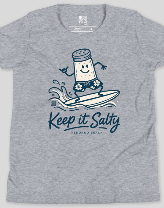Youth: Redondo Beach Keep it Salty Tee | Athletic Heather