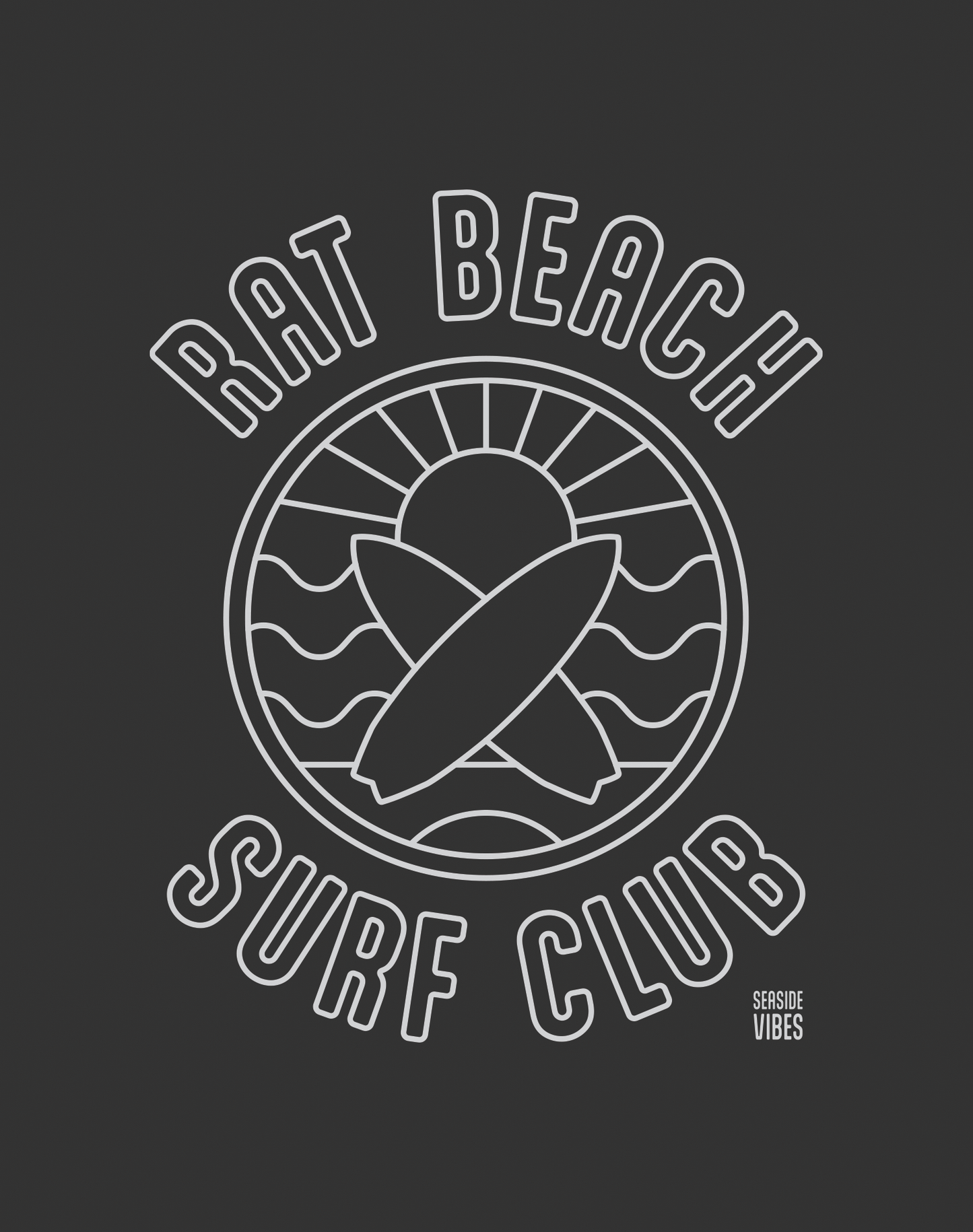 Youth: Rat Beach Surf Club Sunset Tee | Dark Grey Heather