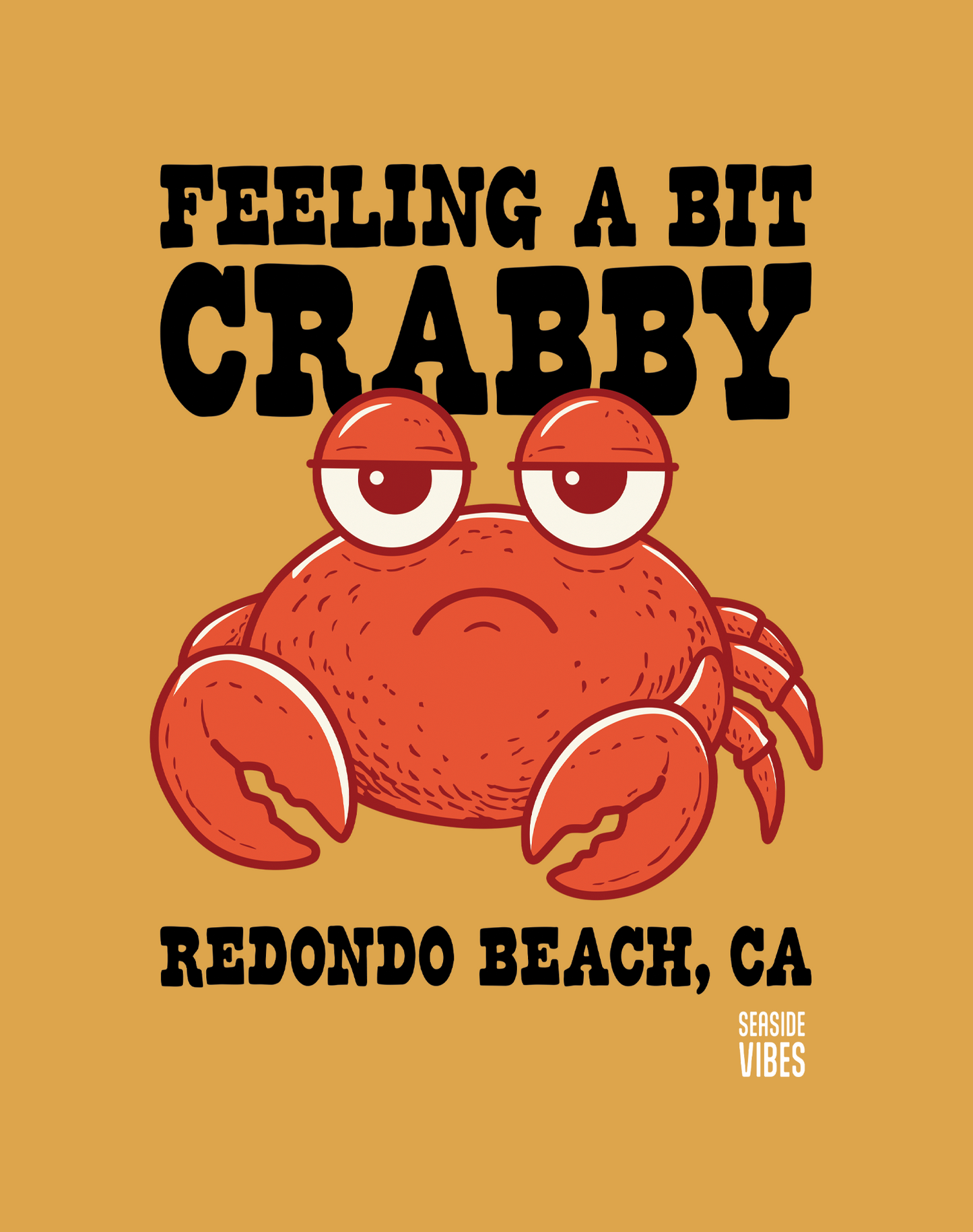 Youth: Feeling a Bit Crabby Redondo Beach Tee | Mustard