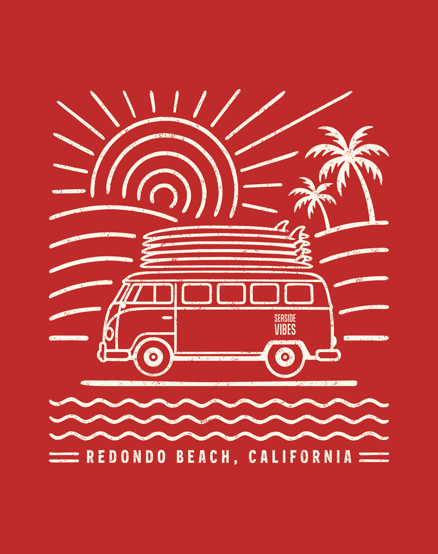 Youth: Redondo Beach Endless Summer Tee | Red