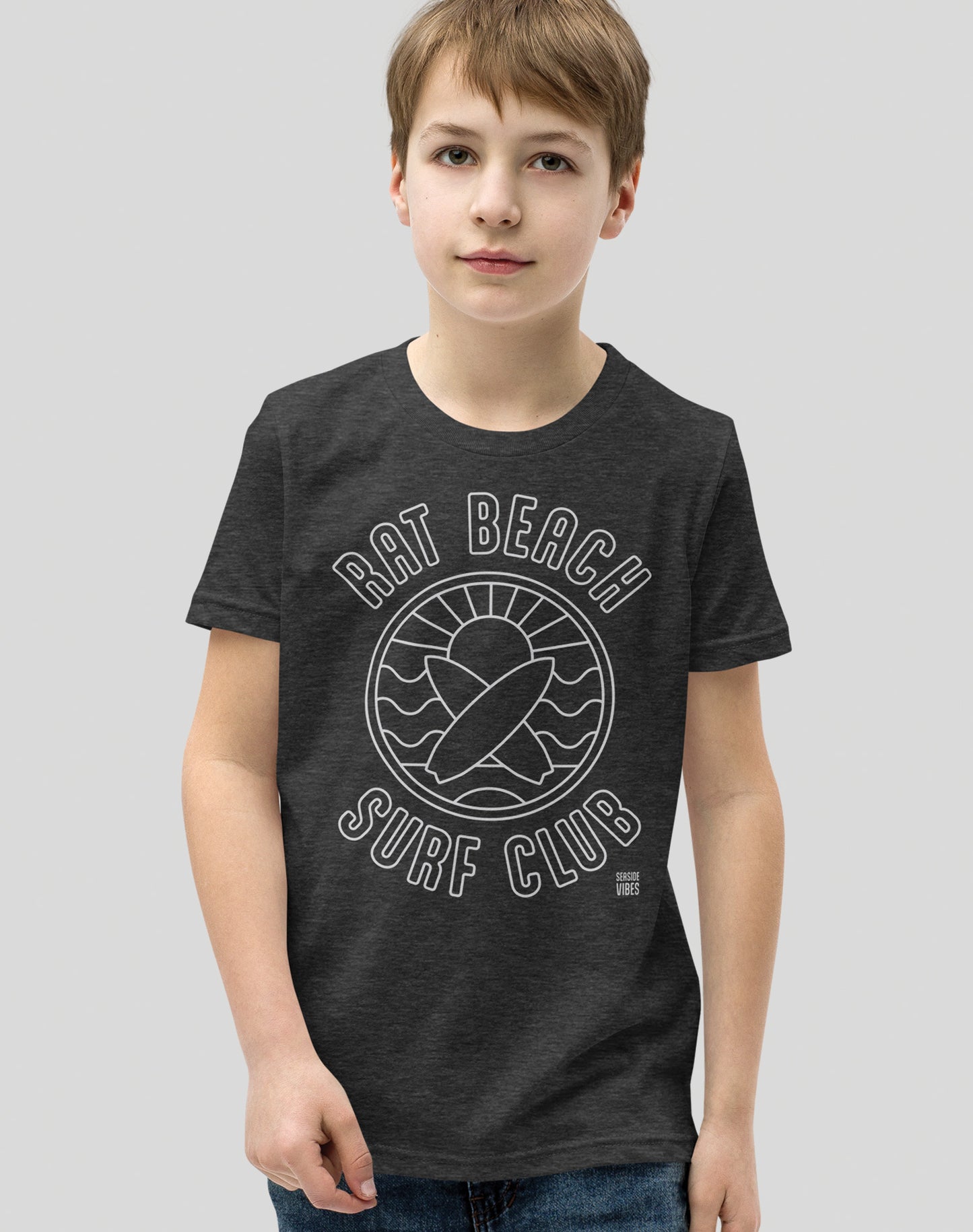Youth: Rat Beach Surf Club Sunset Tee | Dark Grey Heather