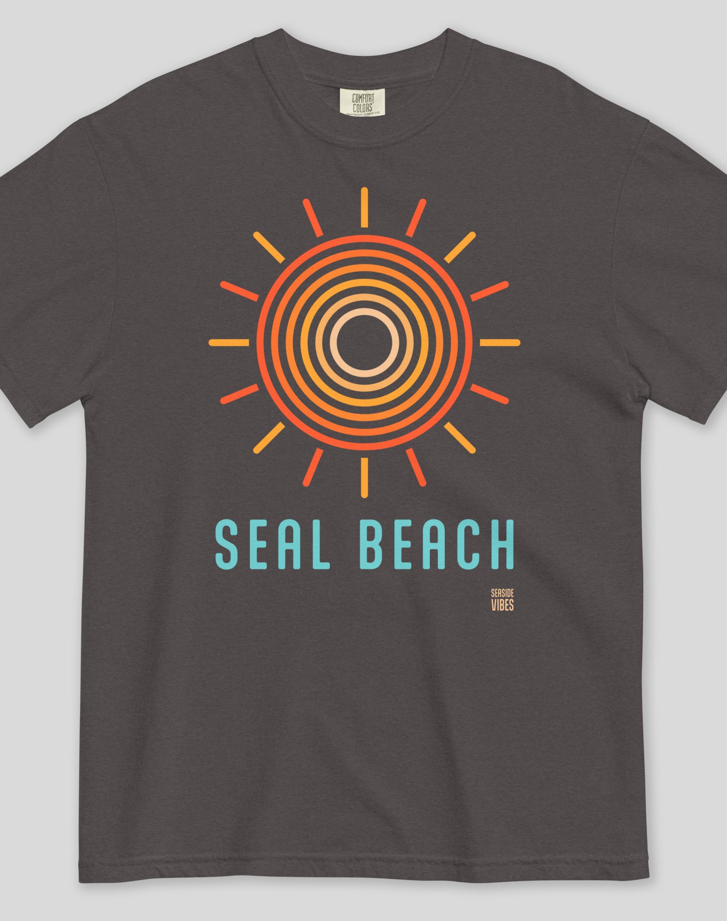 Unisex: Seal Beach Swirl Tee - 100% Cotton | Graphite