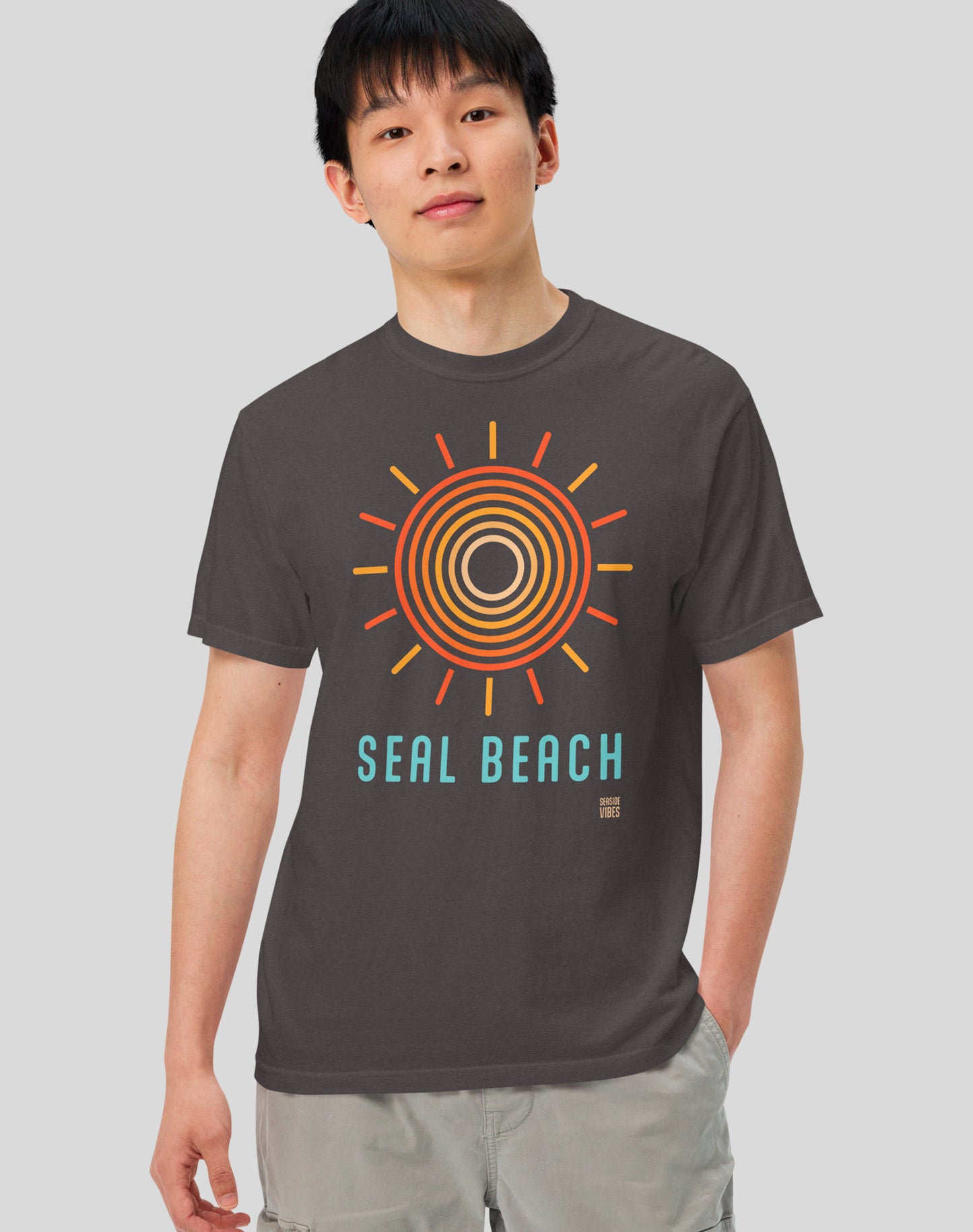Unisex: Seal Beach Swirl Tee - 100% Cotton | Graphite