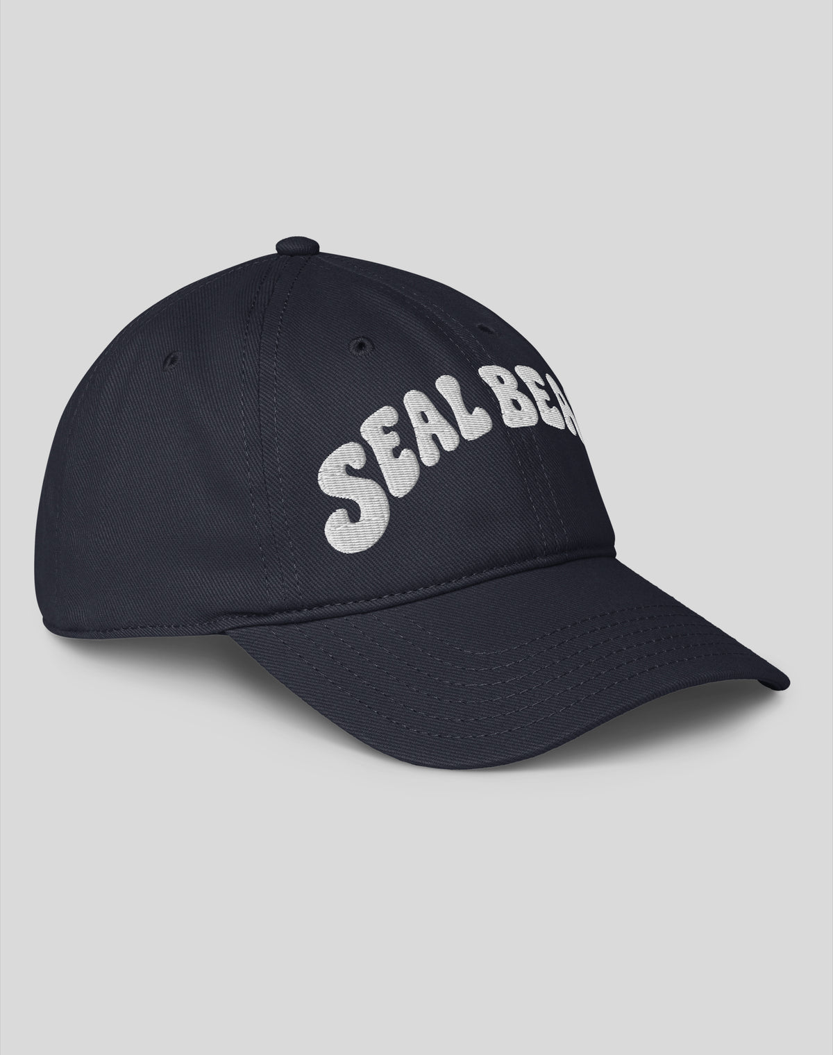 Seal Beach Groovy Low Profile Dad Hat - Dark Navy