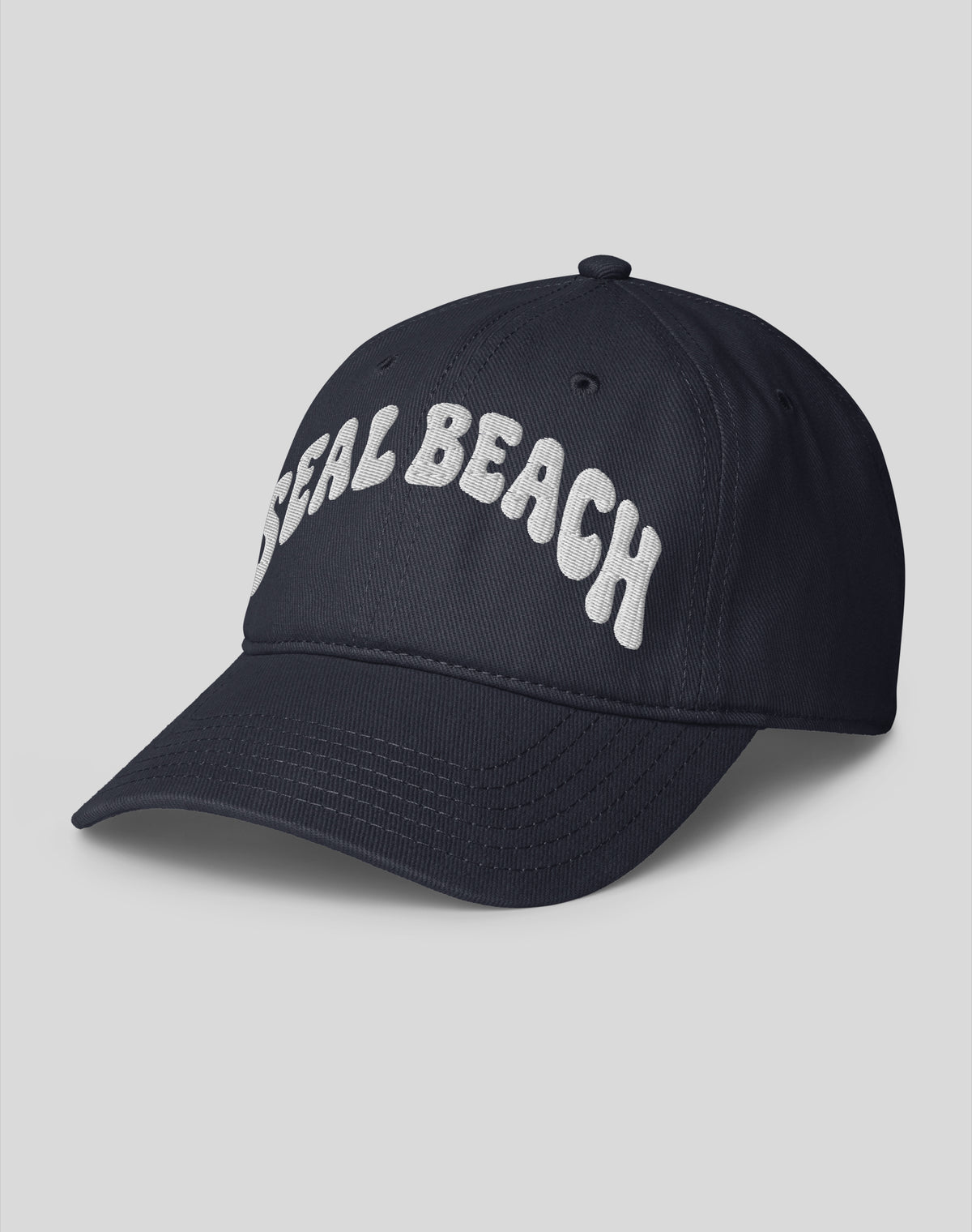 Seal Beach Groovy Low Profile Dad Hat - Dark Navy