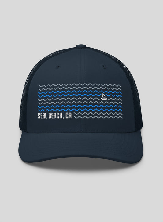 Seal Beach Dreamin' Trucker Hat - Navy/Navy