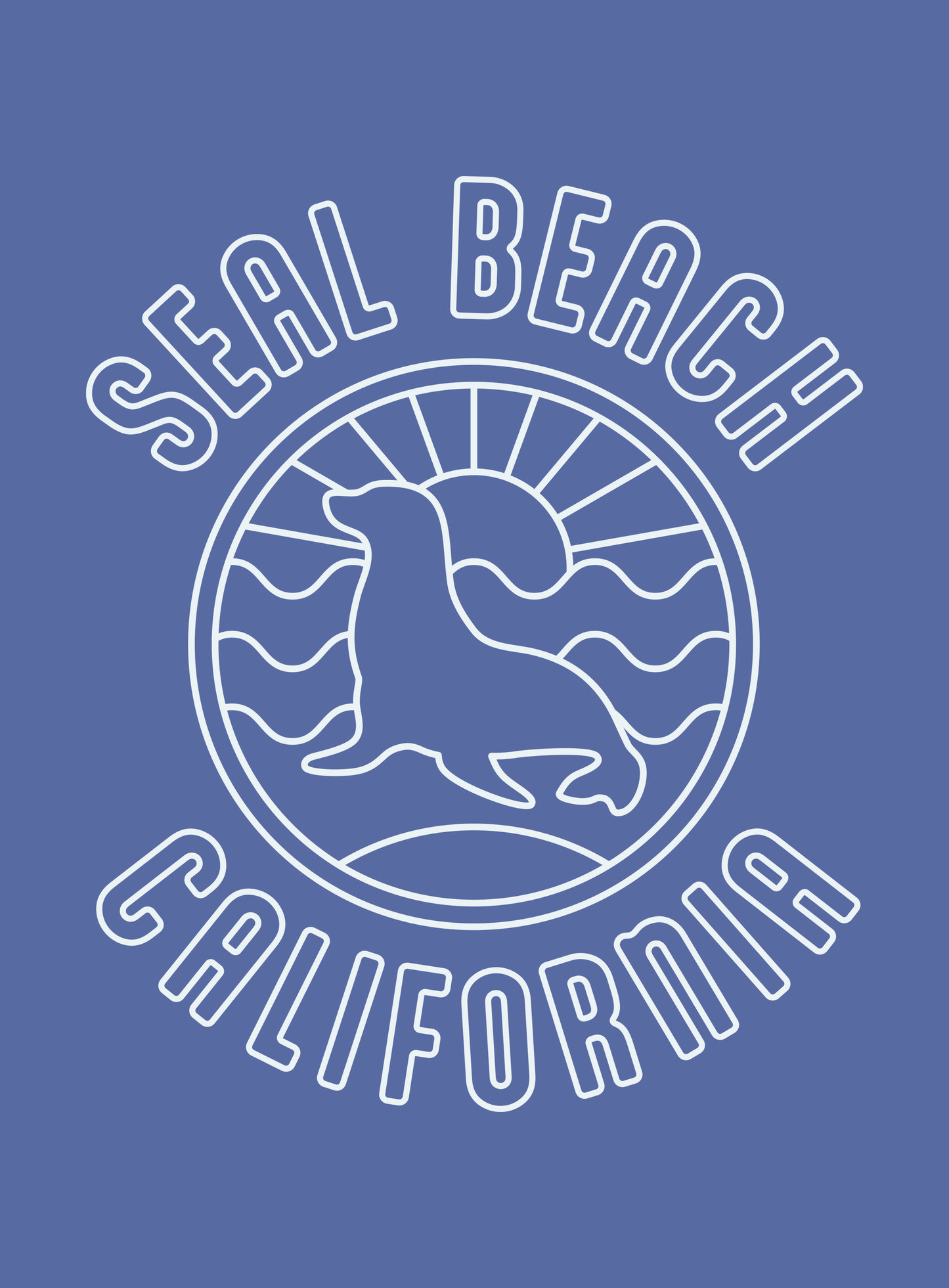 Unisex: Seal Beach Shoreline Tee - Heather True Royal