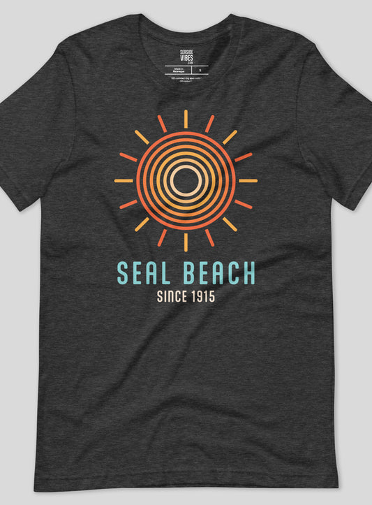 Unisex: Seal Beach Swirl Tee - Dark Grey Heather