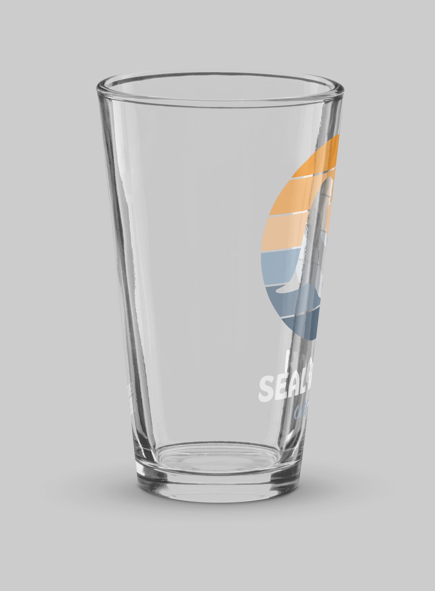 Collectible Seal Beach Sunset Pint Glass - 16 oz