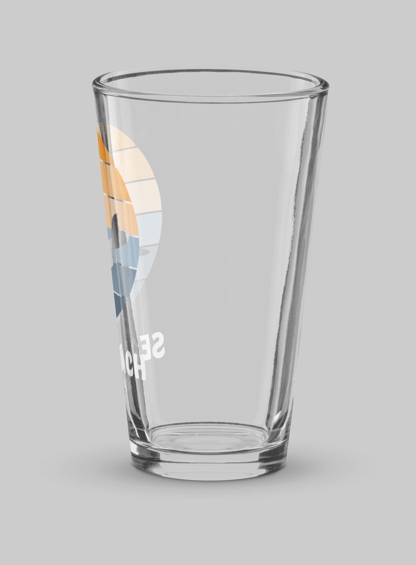 Collectible Seal Beach Sunset Pint Glass - 16 oz