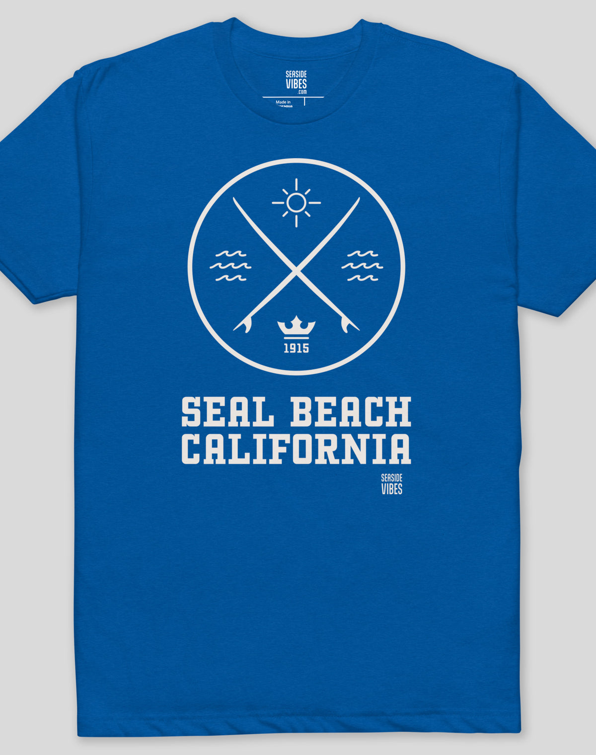 Seal Beach Surf Tee - Cotton Blend | Royal