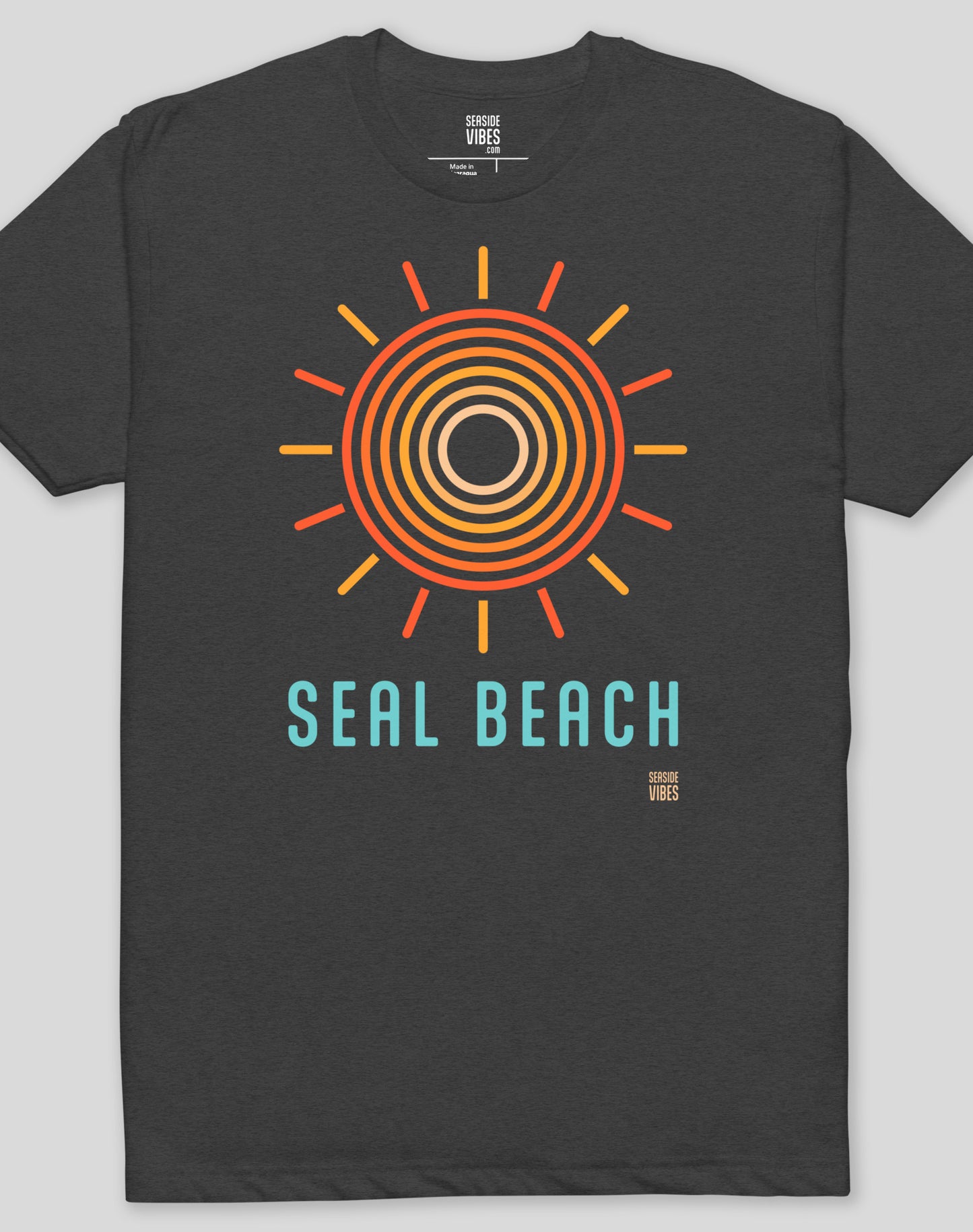 Seal Beach Swirl Tee - Cotton Blend | Charcoal