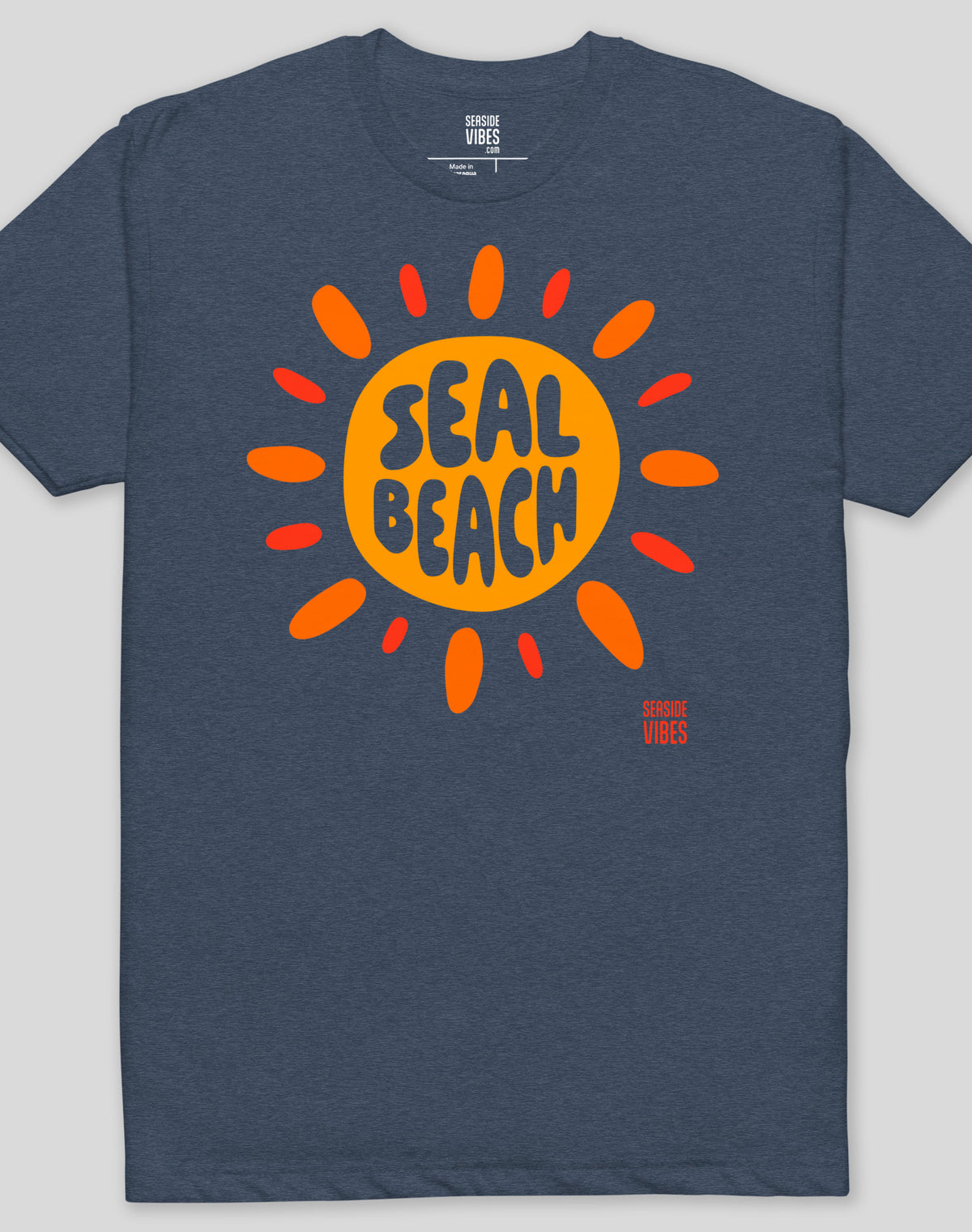 Seal Beach Sunburst Tee - Cotton Blend | Midnight Navy