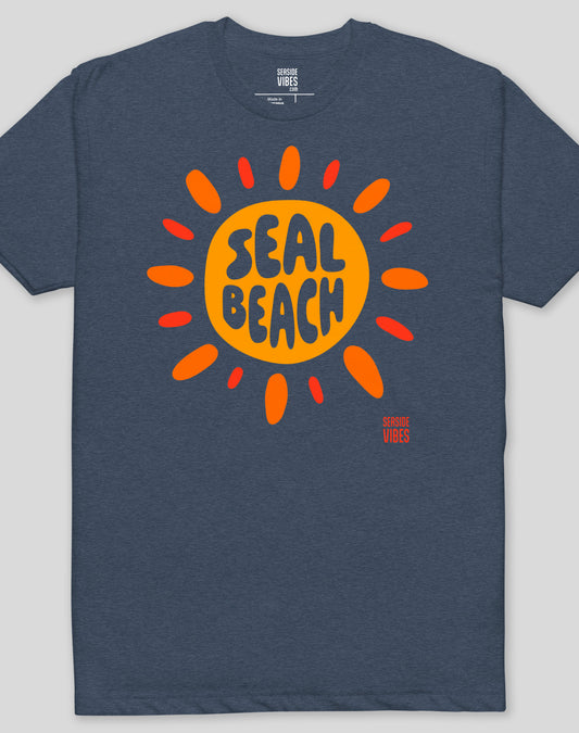 Seal Beach Sunburst Tee - Cotton Blend | Midnight Navy