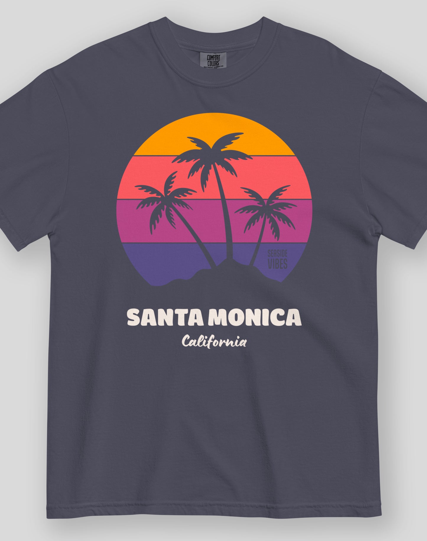 Unisex: Santa Monica Dreamin' Tee - 100% Cotton | Navy
