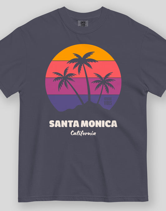 Unisex: Santa Monica Dreamin' Tee - 100% Cotton | Navy