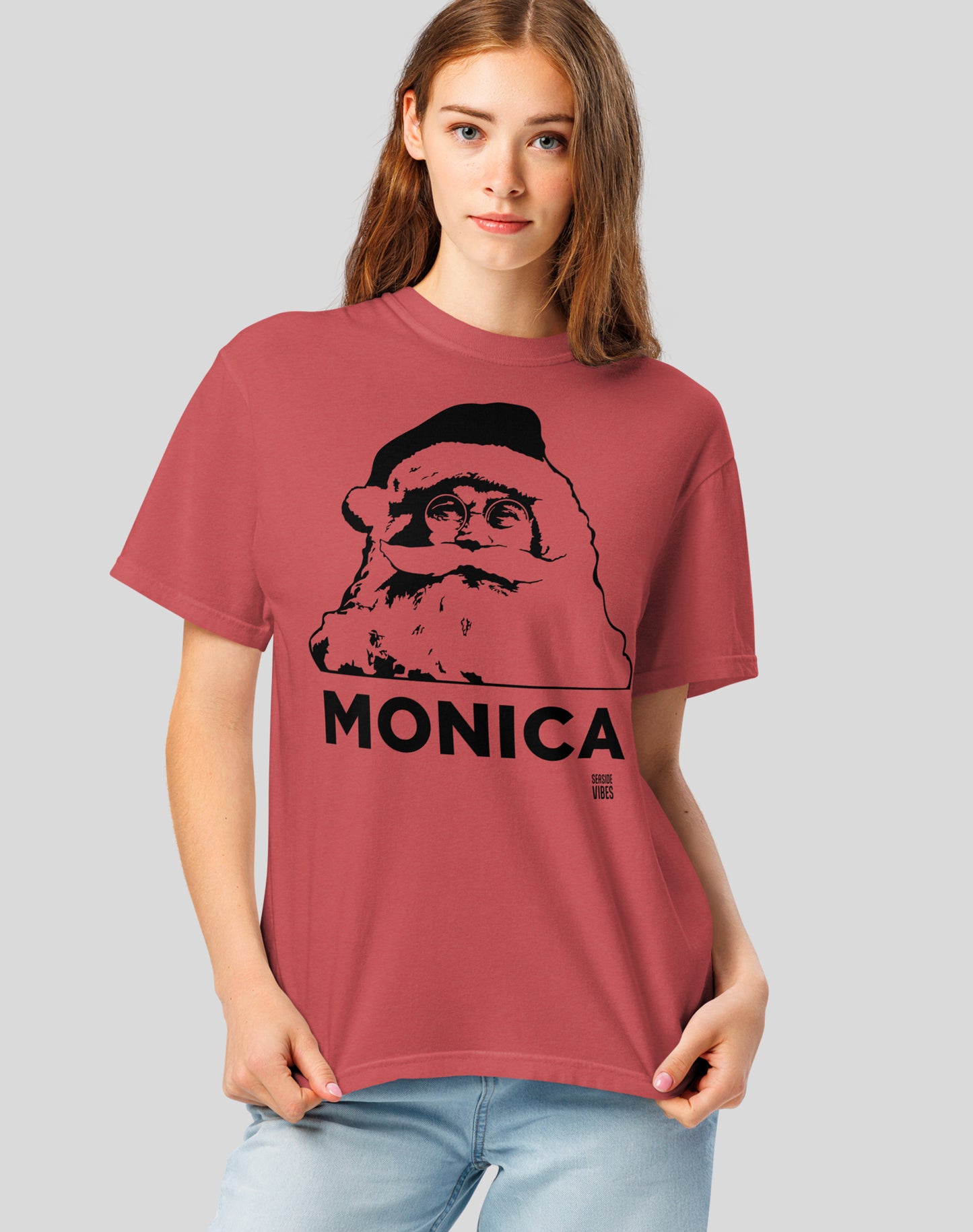 Unisex: Jolly Santa Monica Tee - 100% Cotton | Crimson