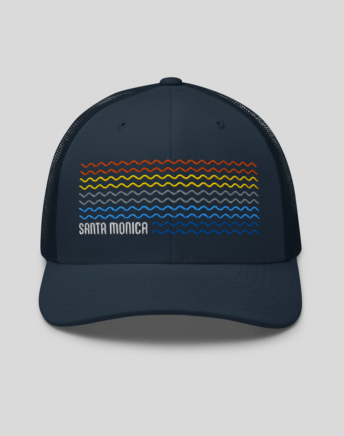 Santa Monica Sunset Trucker Hat - Navy/Navy