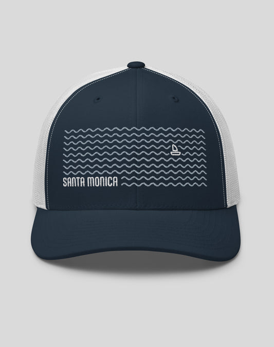Santa Monica Dreamin' Trucker Hat - Navy/White