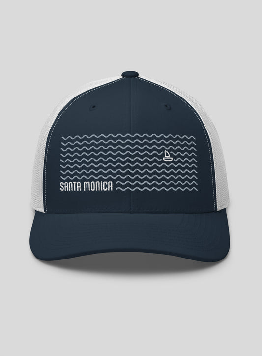 Santa Monica Dreamin' Trucker Hat - Navy/White