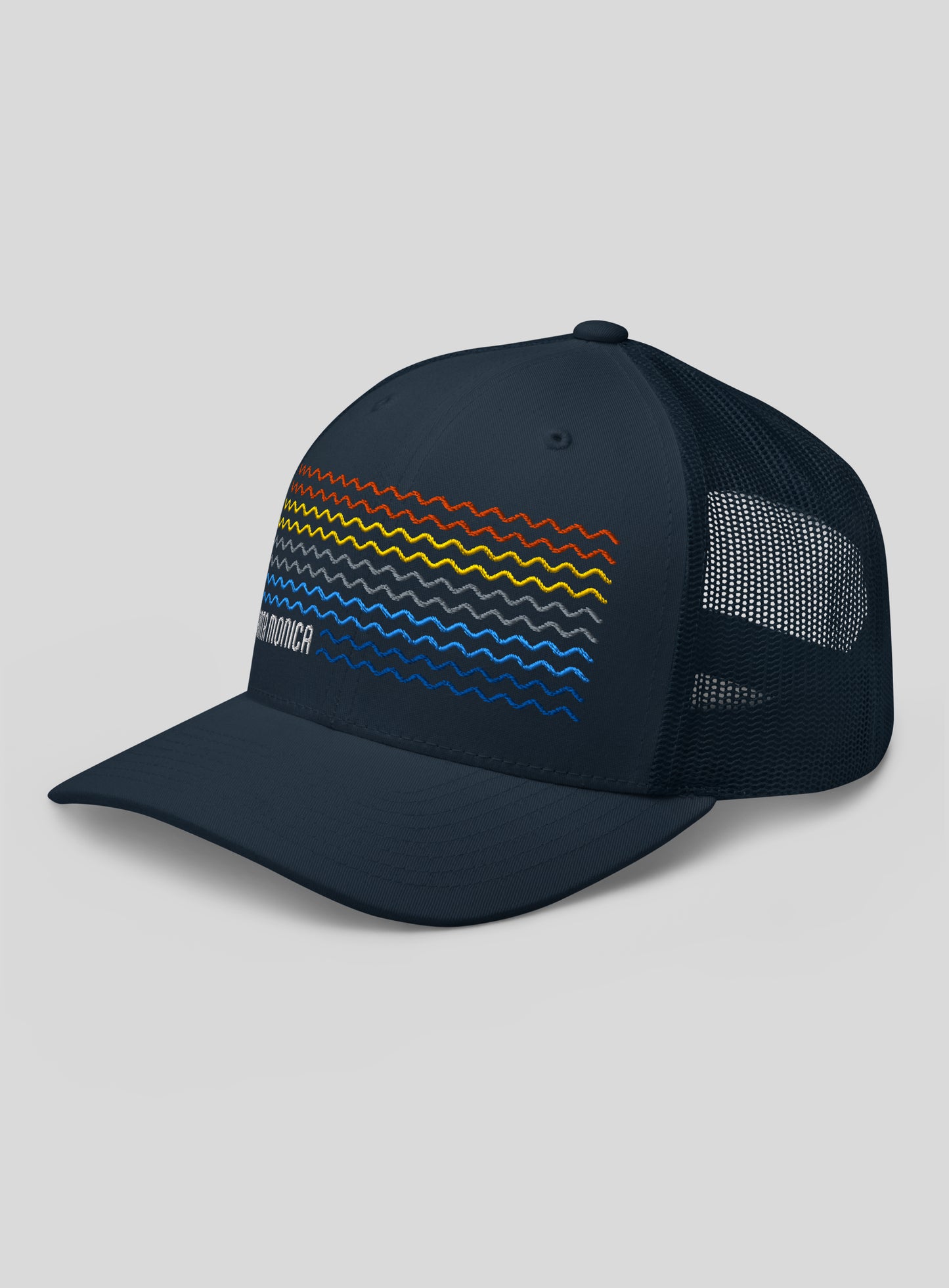Santa Monica Sunset Trucker Hat - Navy/Navy