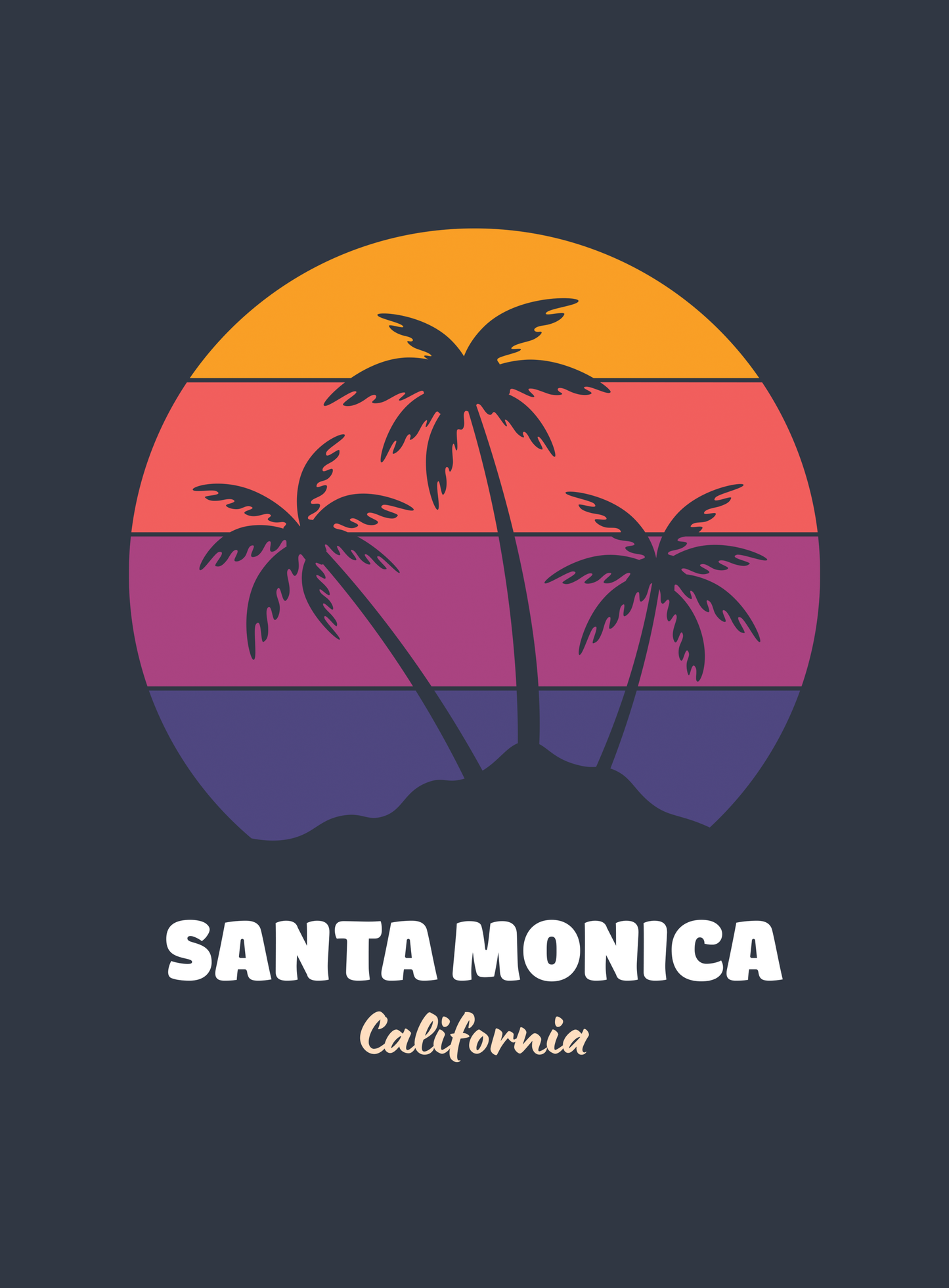 Unisex: Santa Monica Dreamin' Tee - Heather Navy