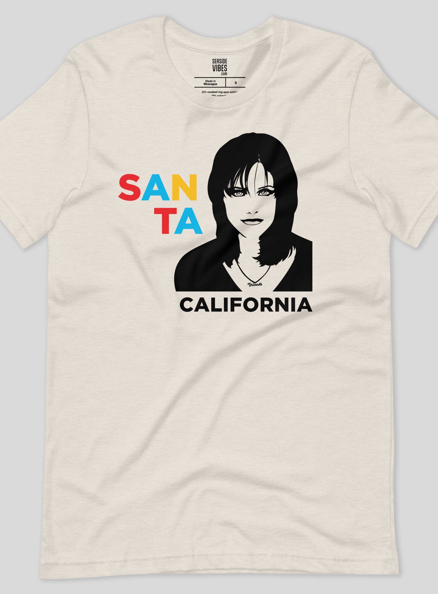 Unisex: Santa Monica Geller Vibes Tee - Heather Dust